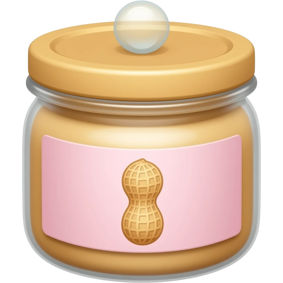 Small Cute peanut butter jar emoji