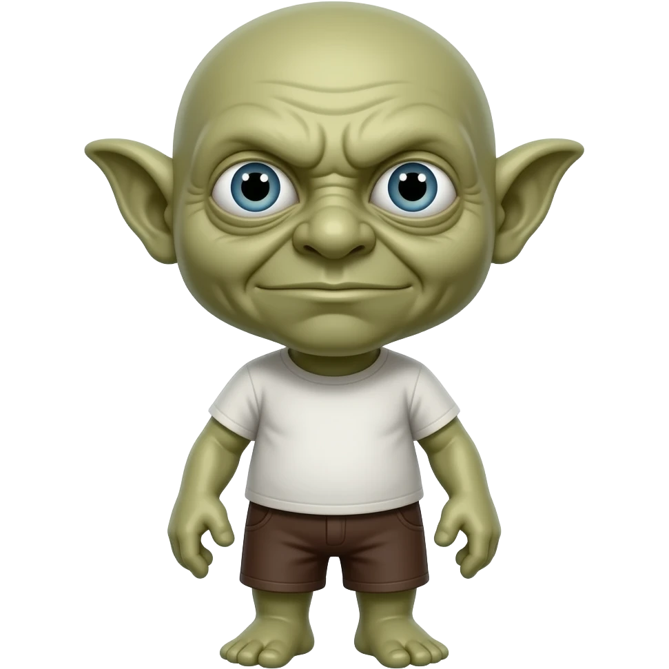 One eyed troll  no eyes, ugly face, cyclop. An eye in the middle of his forehead emoji