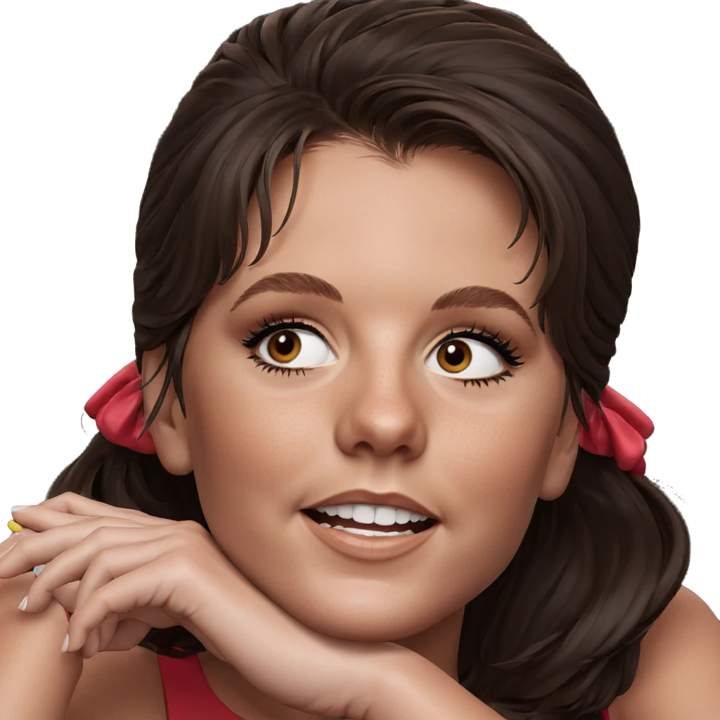 girl with brown hair portrait emoji