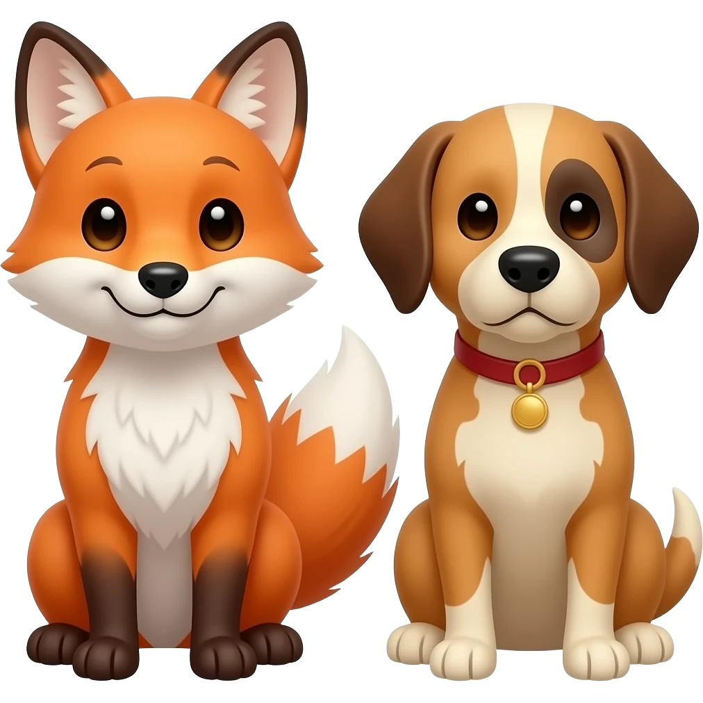 🦊 + 🐶 emoji