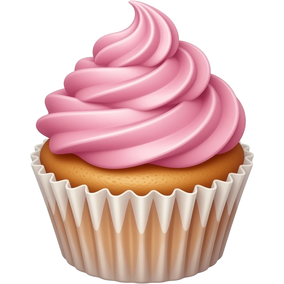 Cupcake with pink icing emoji