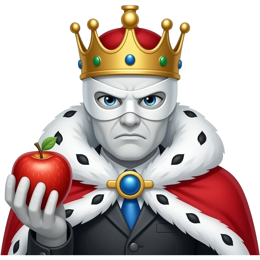 A king white DTB dosent trust anyone With a mask covering his face apple emoji emoji