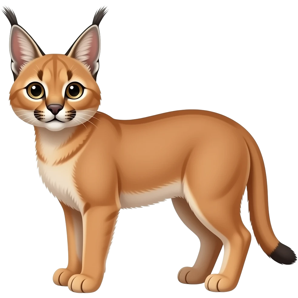 caracal, full body emoji