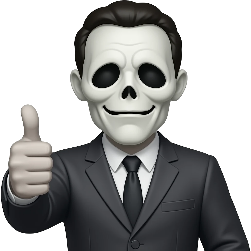 Horror characters with thumbs up emoji