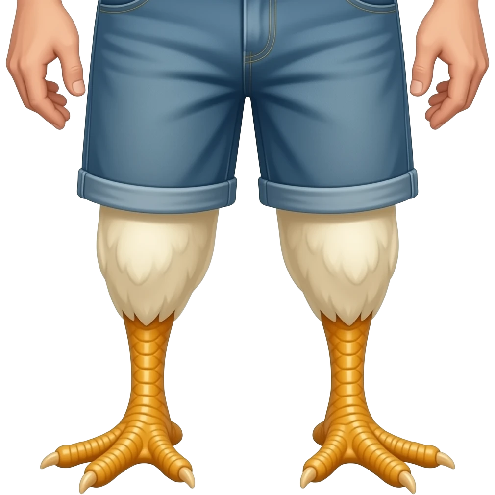 hombre piernas de pollo emoji