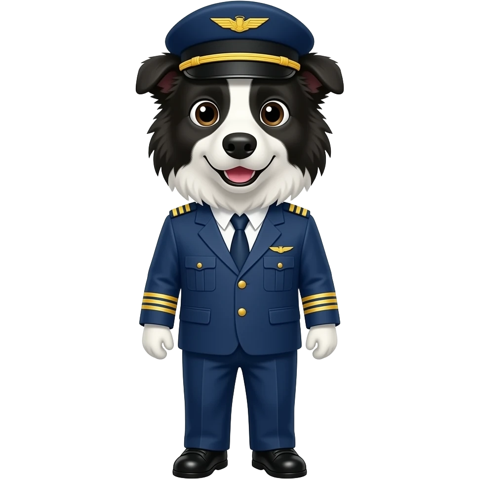 make a bordercollie airline pilot emoji