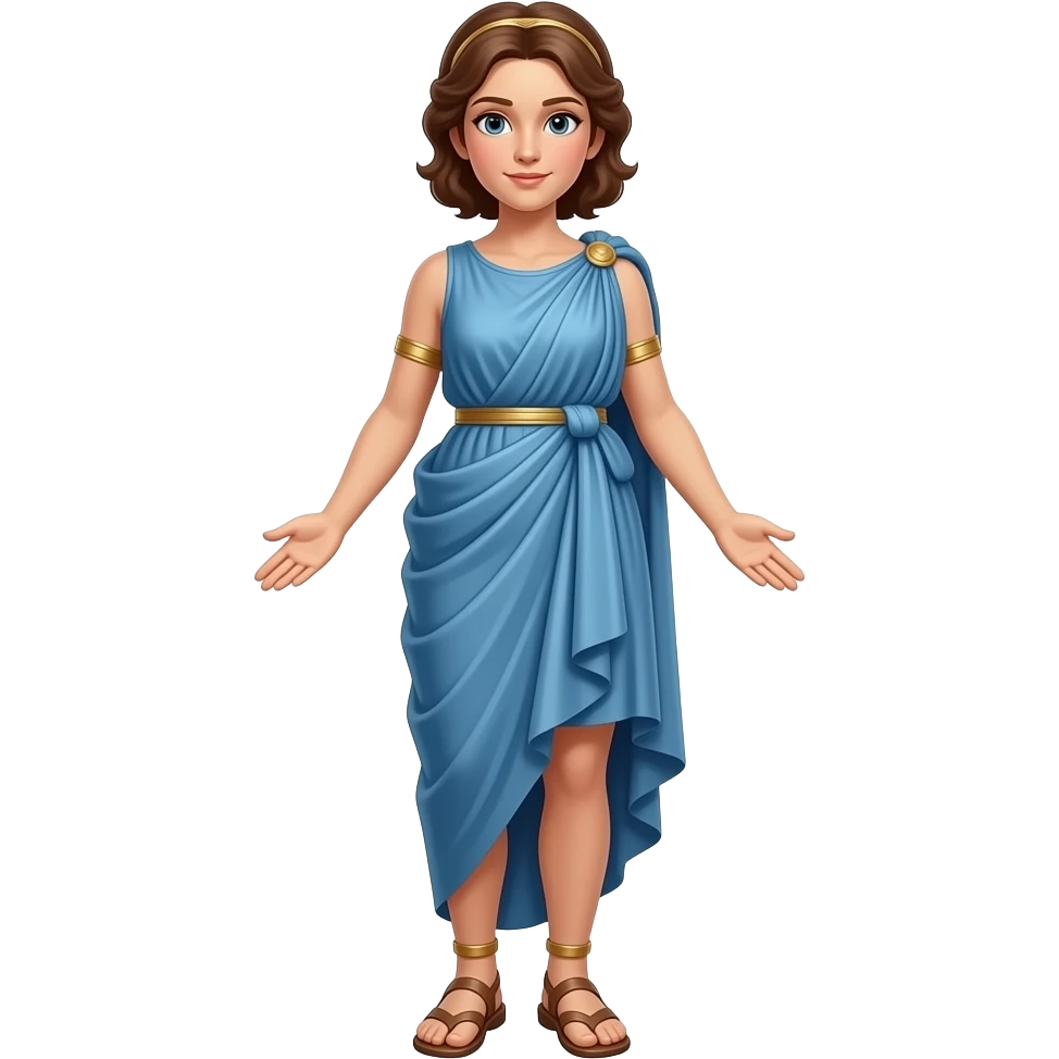 mujer, grecia antigua, cuerpo completo emoji