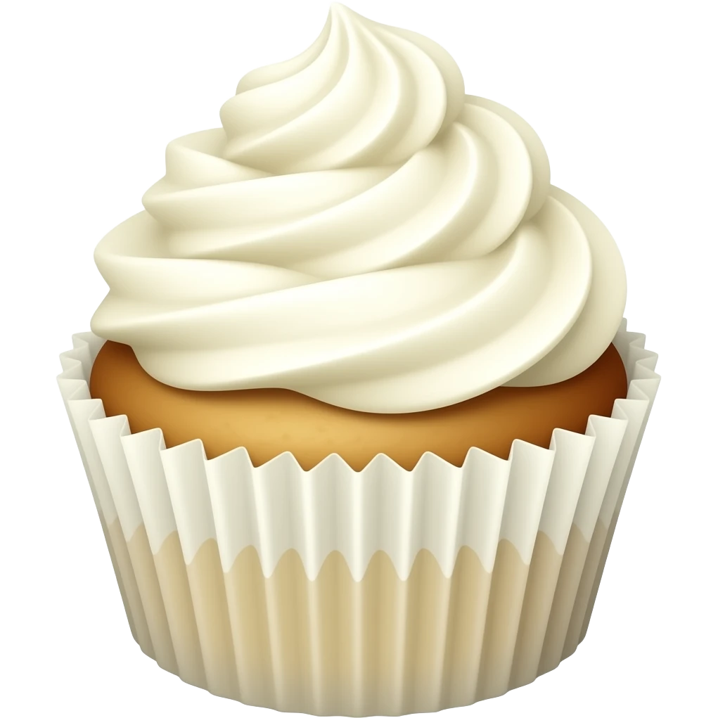 white chocolate cupcake emoji