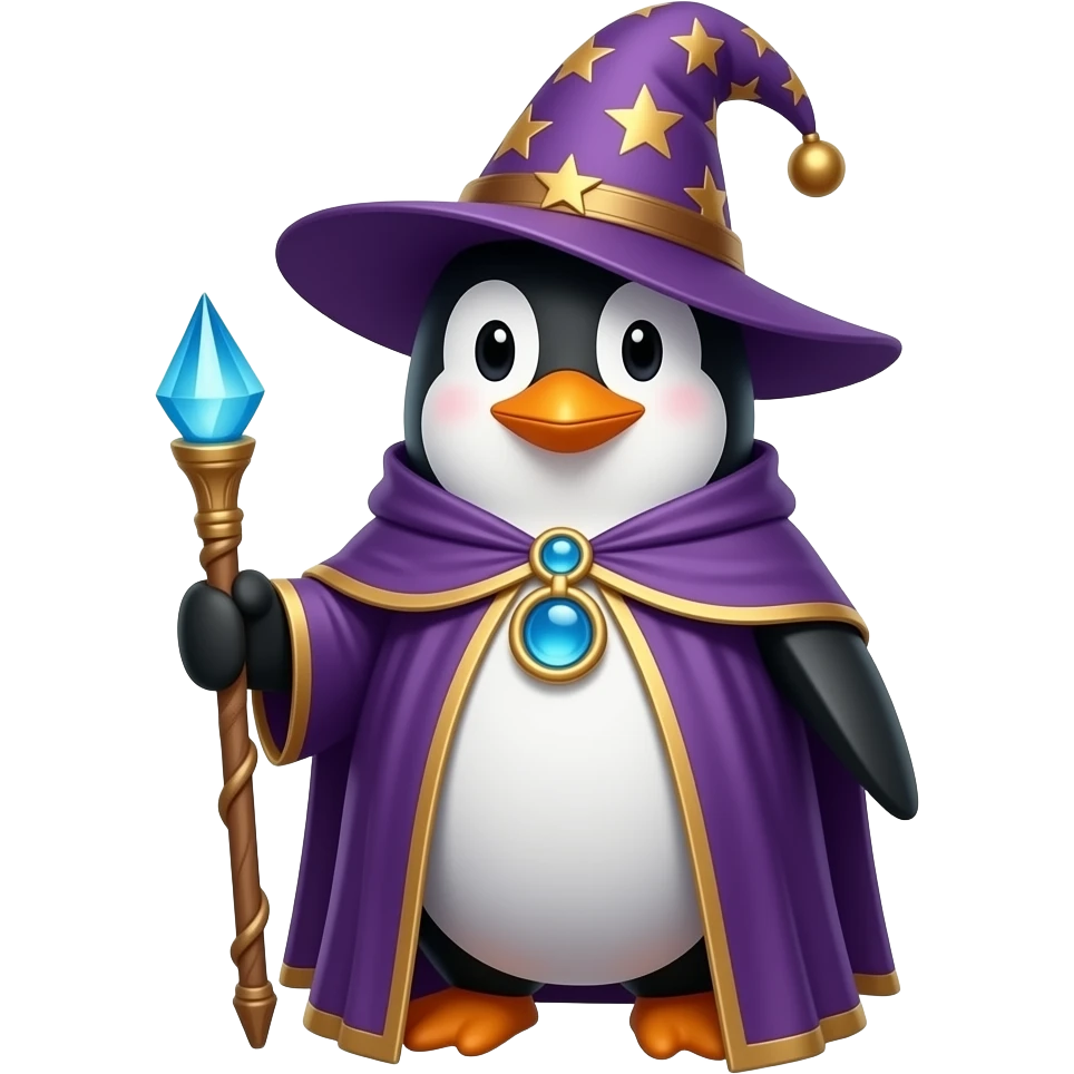 Penguin Wizard emoji