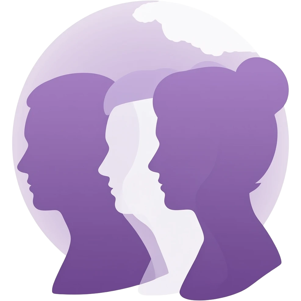 Busts in Silhouette violet emoji