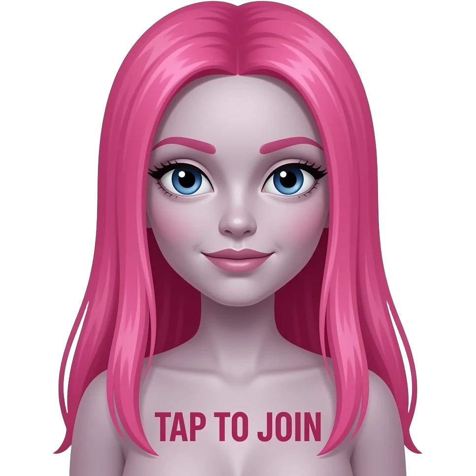 i want an emojis for my super fan club in tiktok my theme is beautiful alien with ladies hair theme in pink color saying TAP TO JOIN emoji