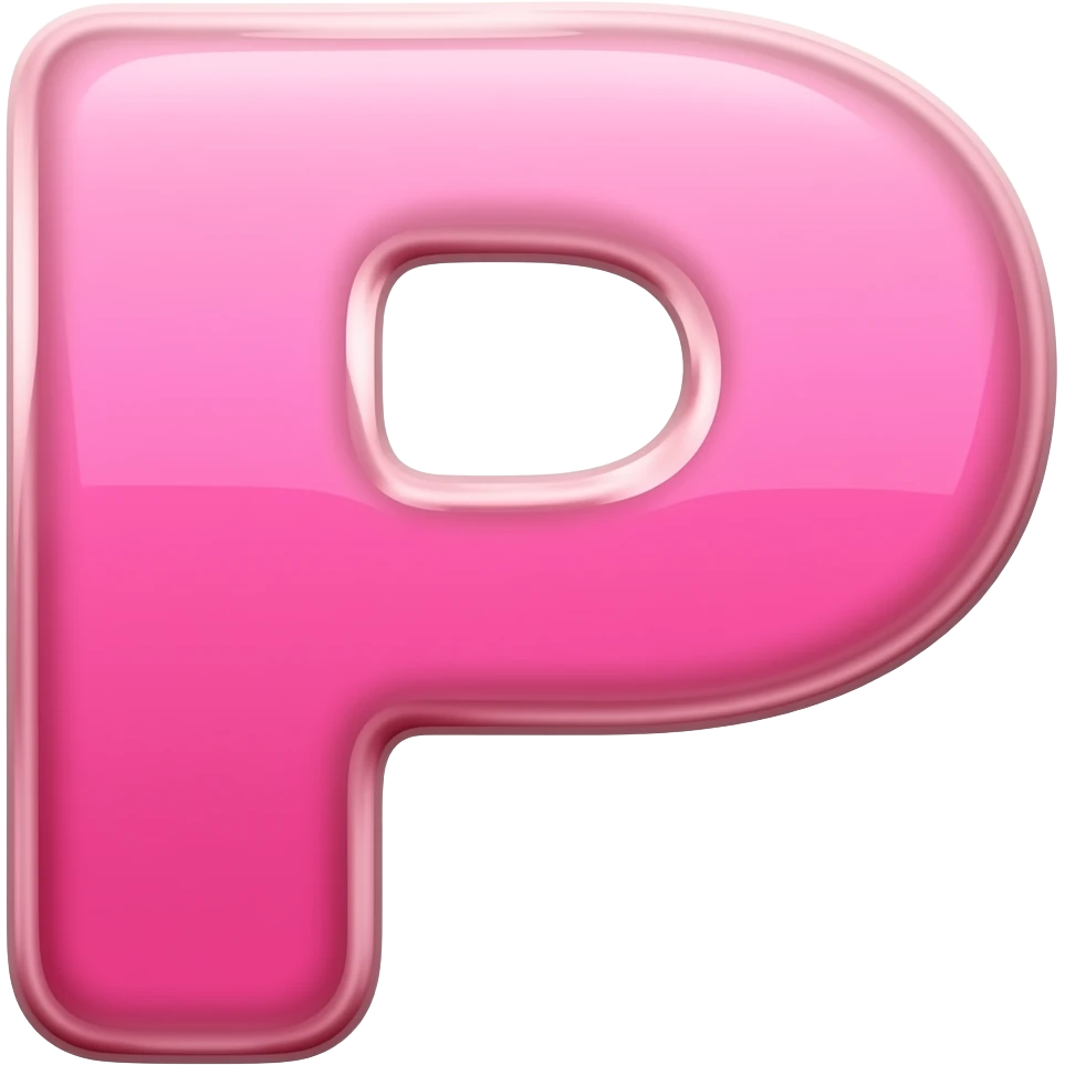 Letra P rosa emoji