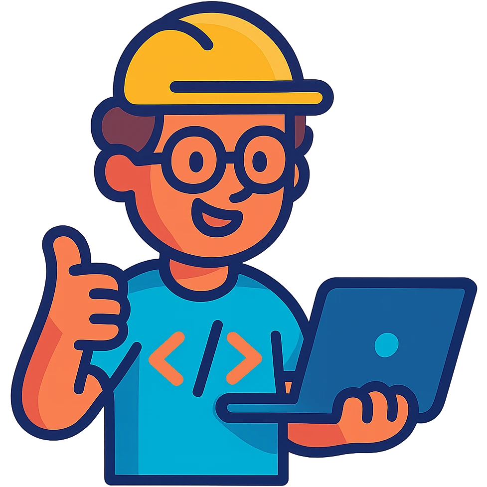 developer emoji, playful, cartoon style emoji