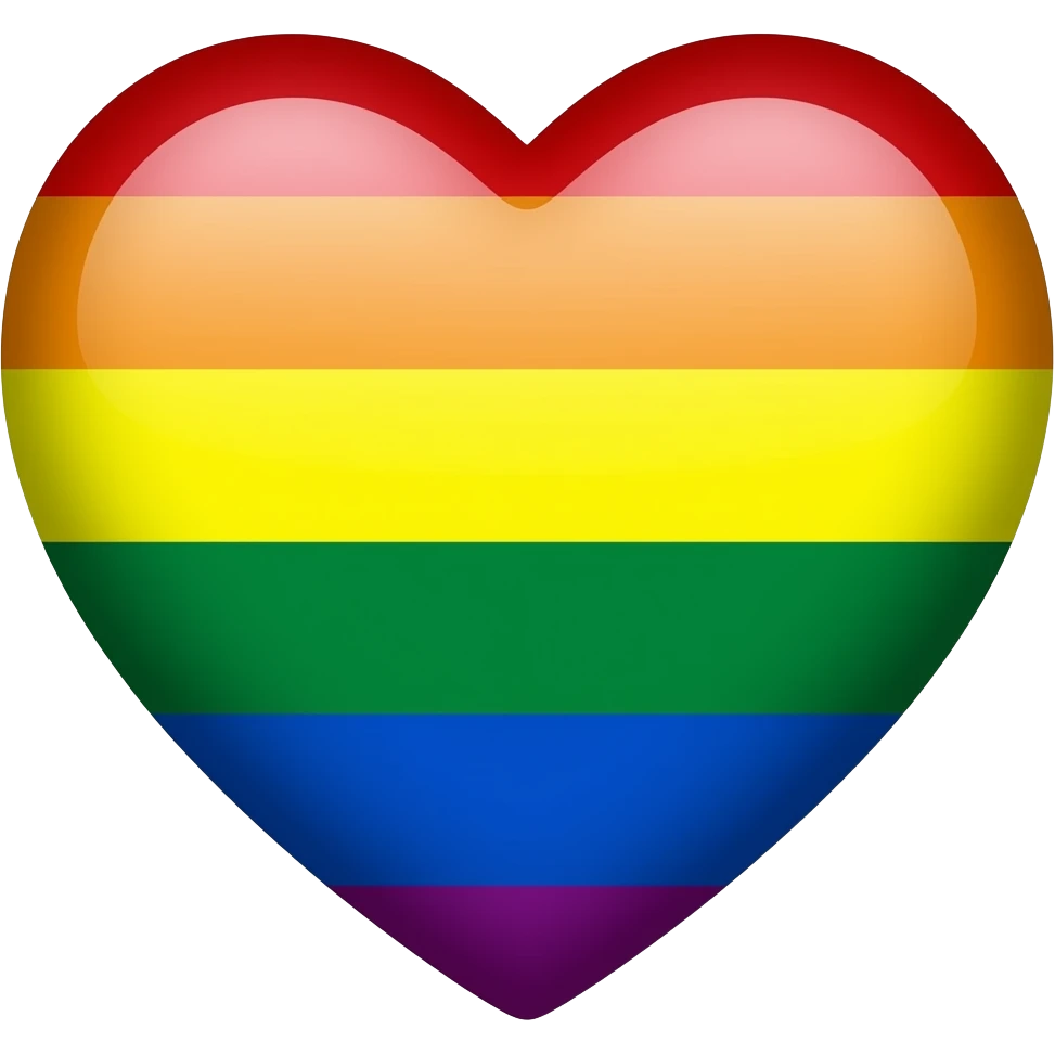 LGBT flag heart gradient emoji