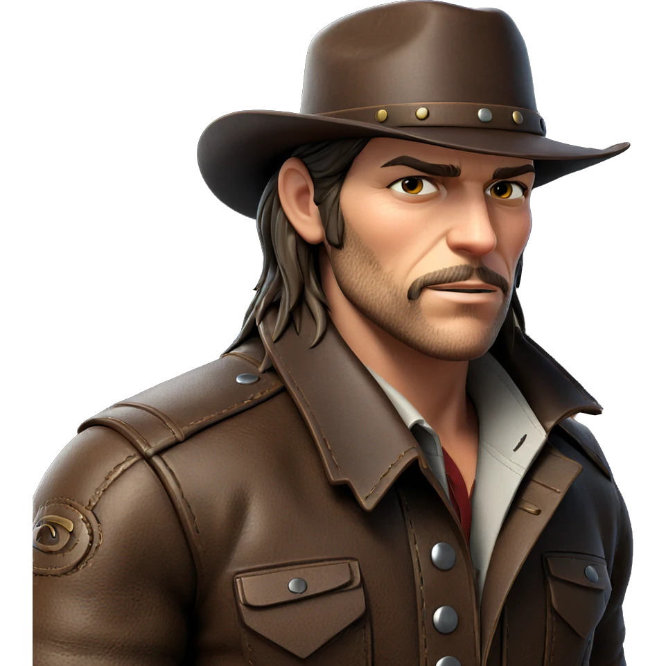 cowboy style with leather jacket emoji