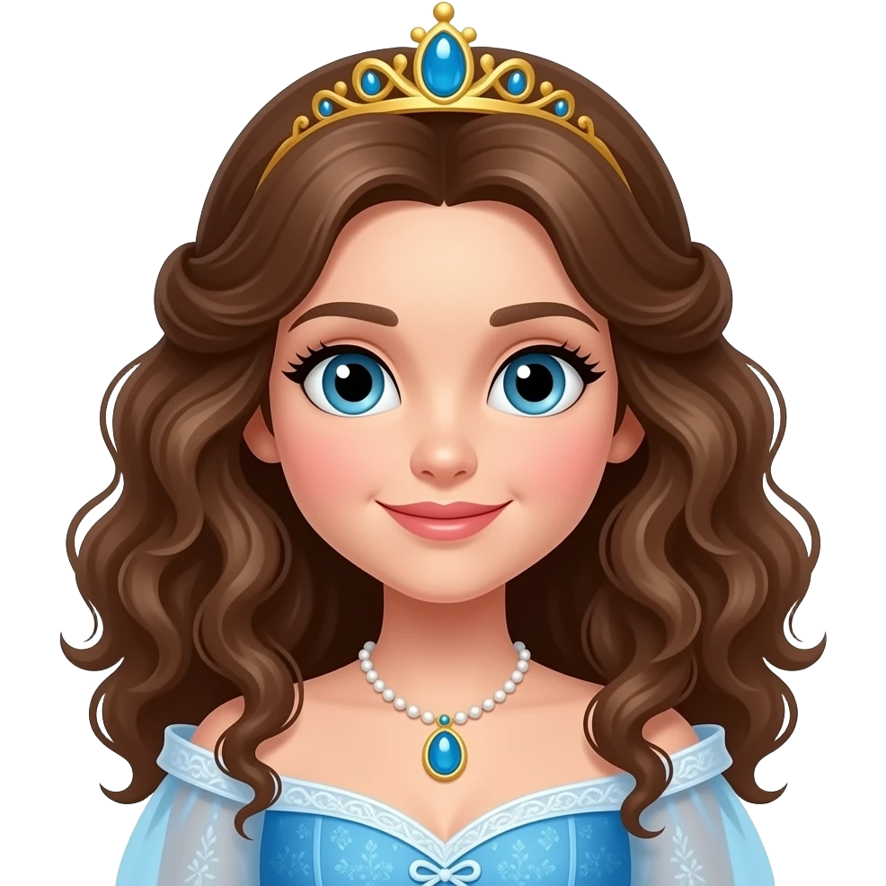 Princesa morena crespa emoji