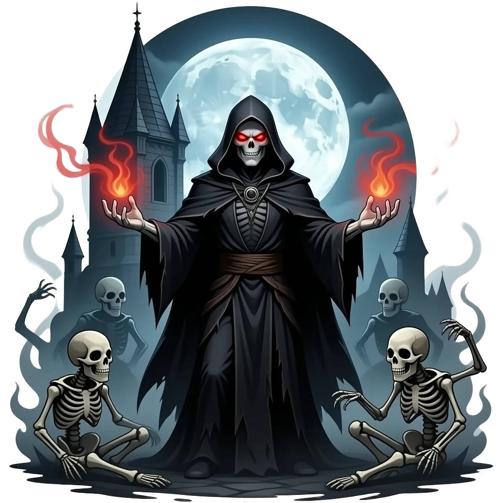 Path of Exile necromancer dark fantasy style emoji
