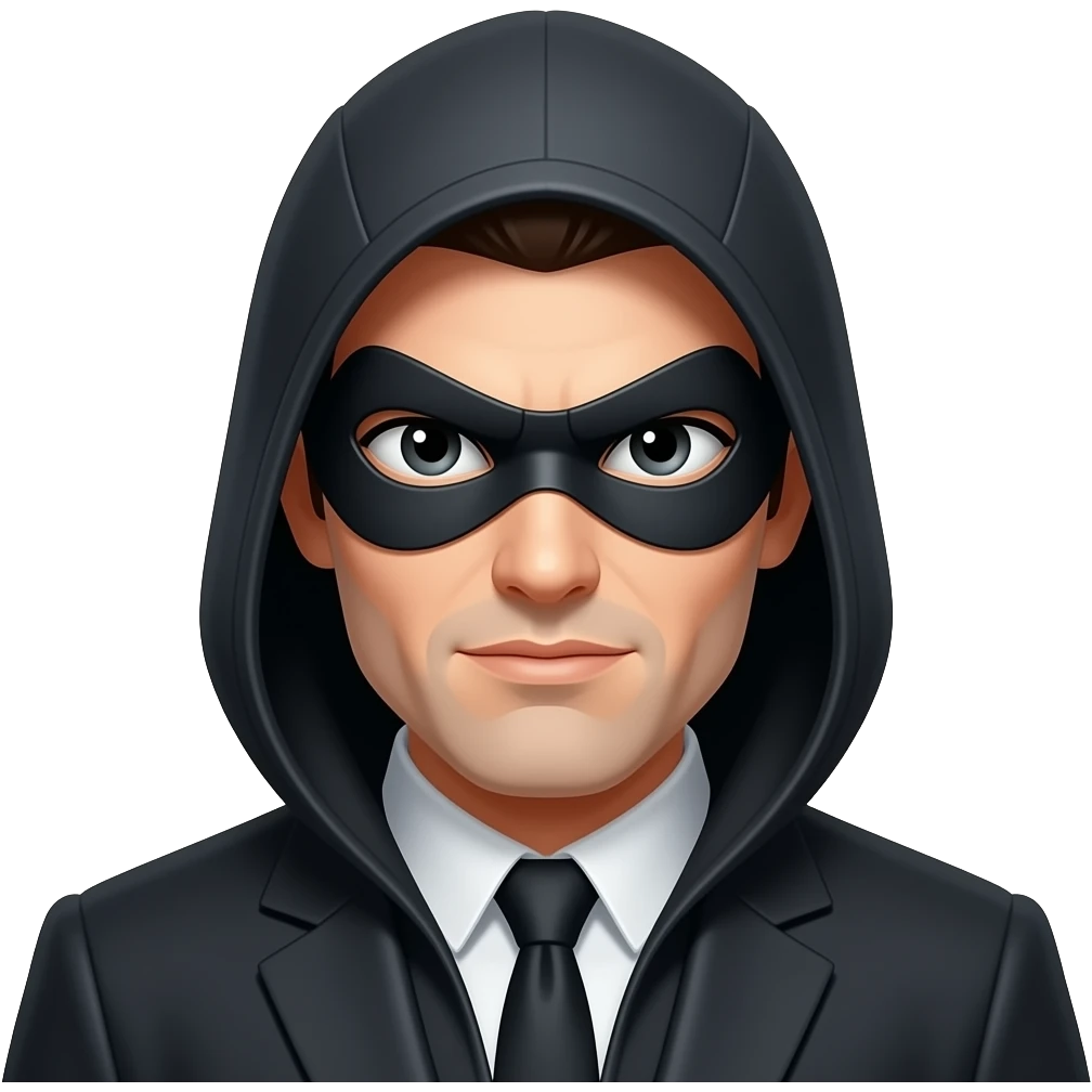 super thief in a mask emoji
