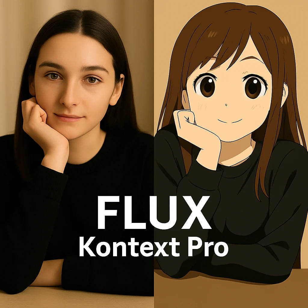 same similar image but chnage the text to "Flux Kontext Max" emoji