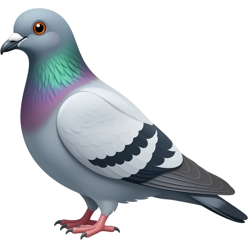 Just pigeon with transparent background emoji