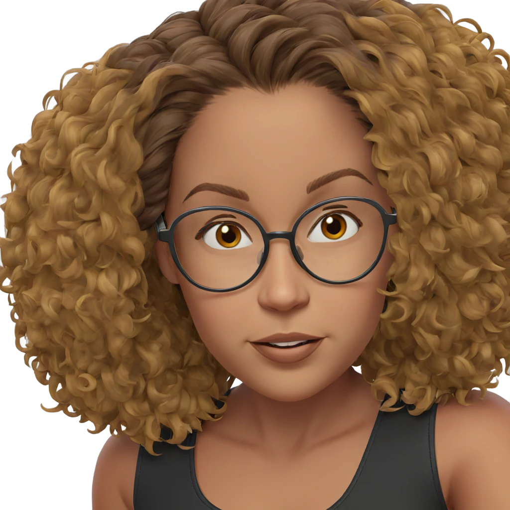 brown haired girl with glasses emoji