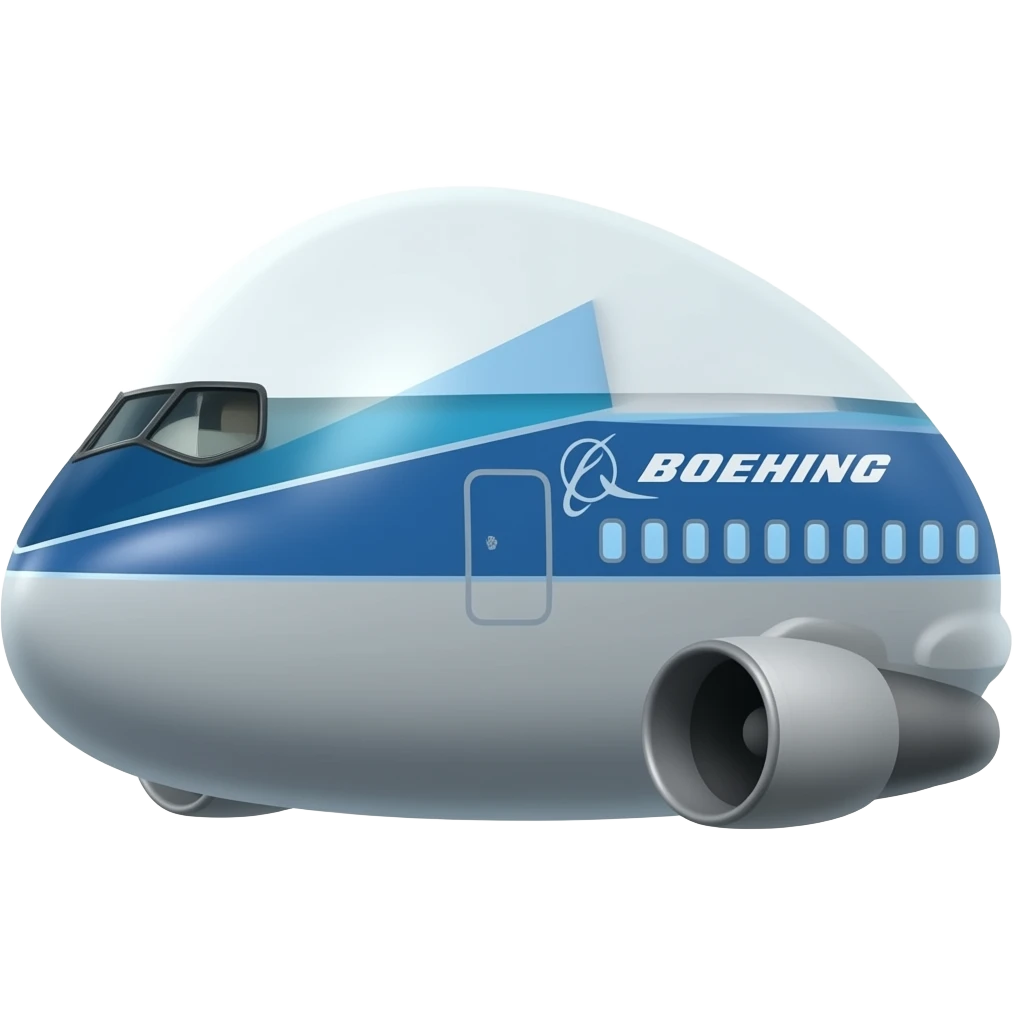create an image are the Boeing 747 emoji