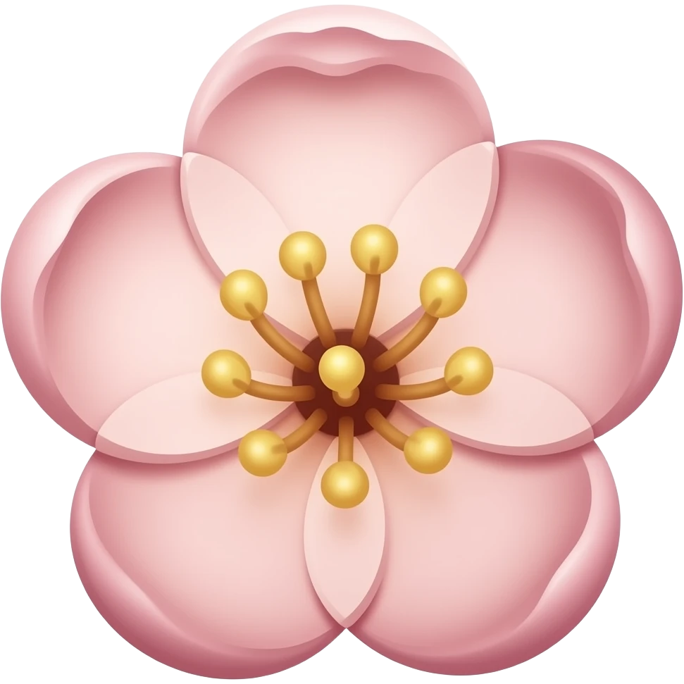 нарисуй цветок груши с лоском и объёмом emoji