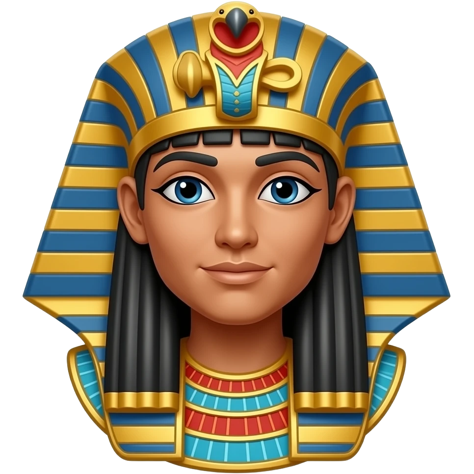egyptian god horus with falcon head and falcon face, feature feathers as his hair, no feathers on face emoji