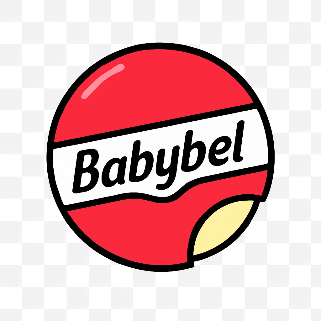 round Babybel cheese with red wax, simple, iconic emoji