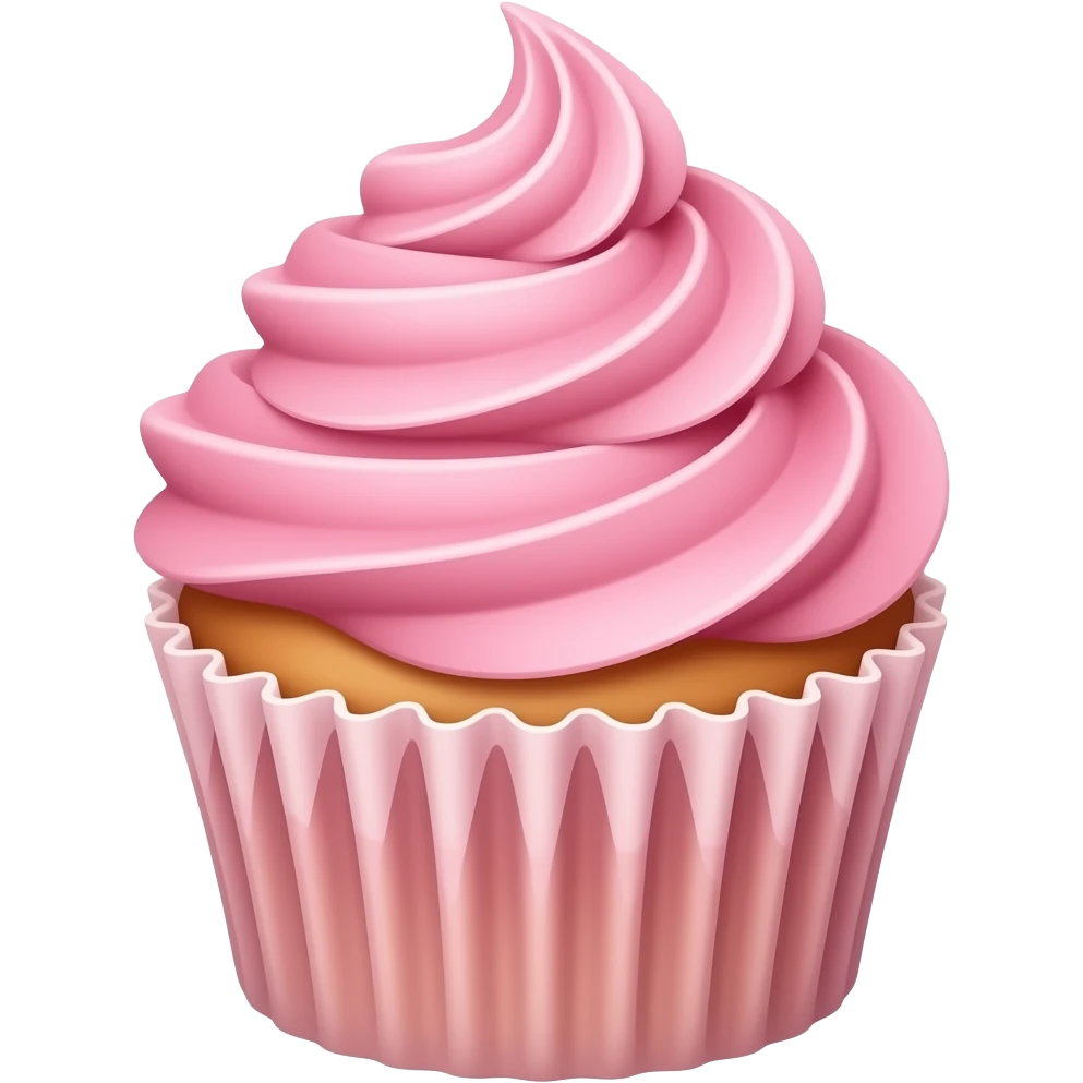 Cupcake with pink icing emoji