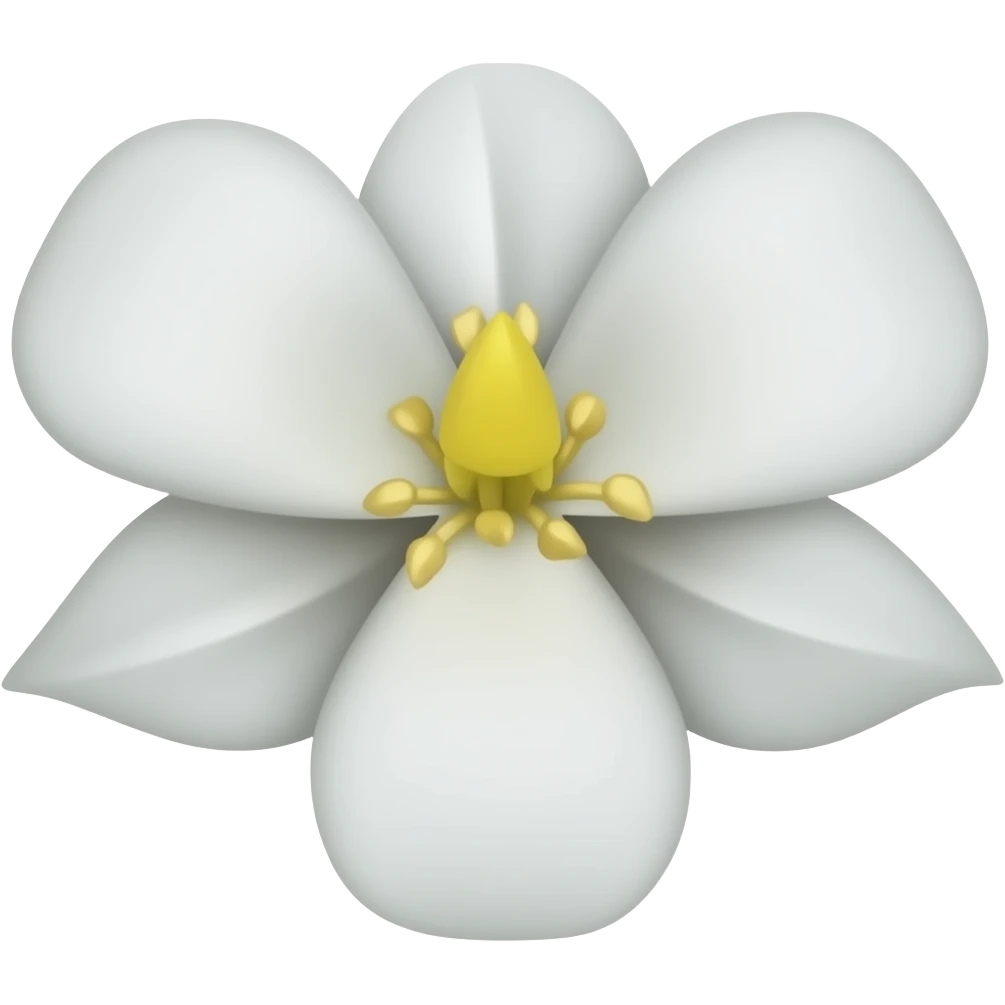 Make me a jasmine flower emoji so i can add to my keyboard pointy petals emoji