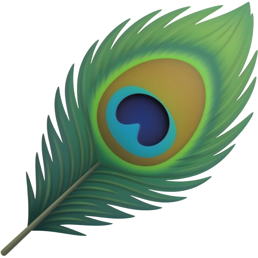 I want a peacock feather. emoji