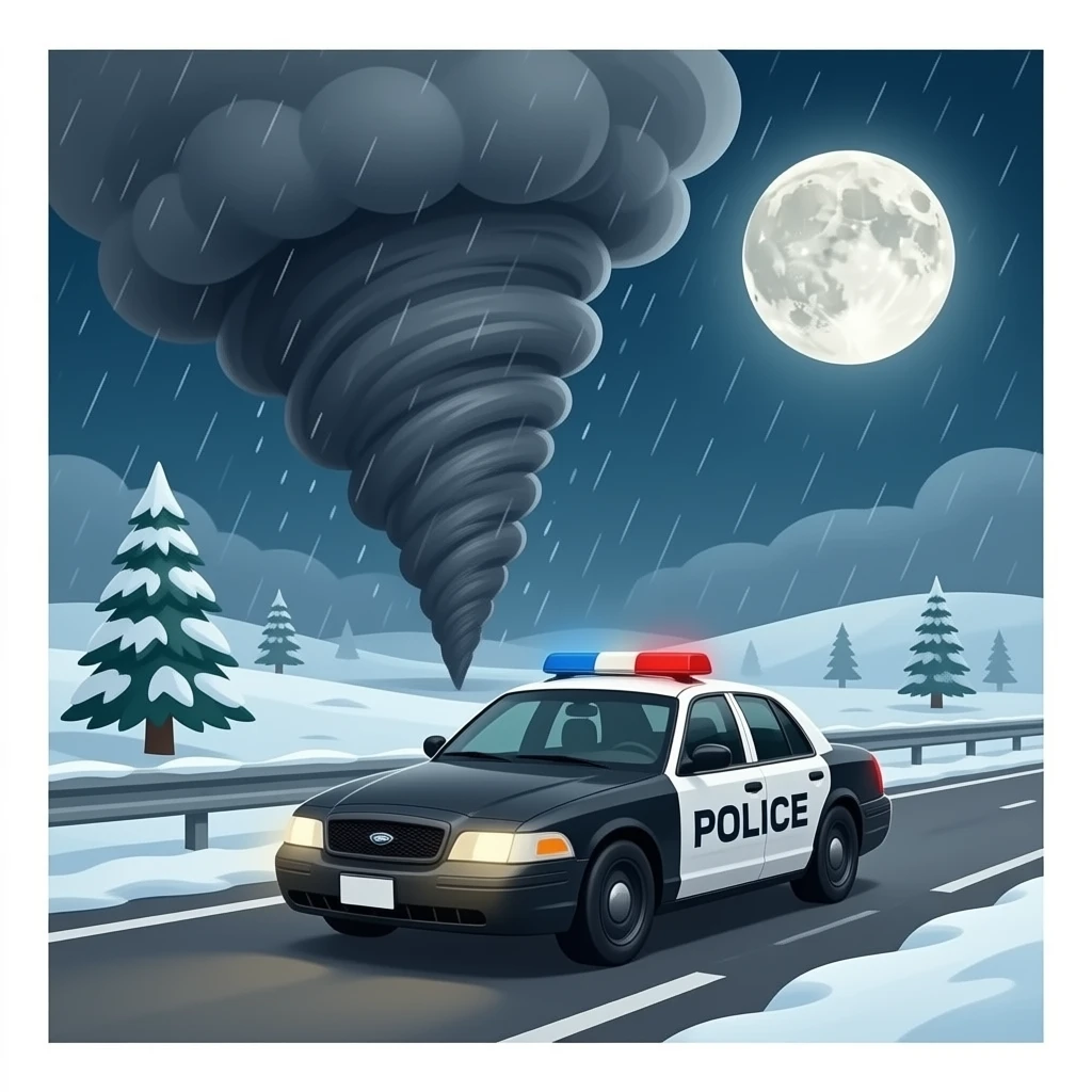 🚔🛣🌪🌑🌧🌨 emoji