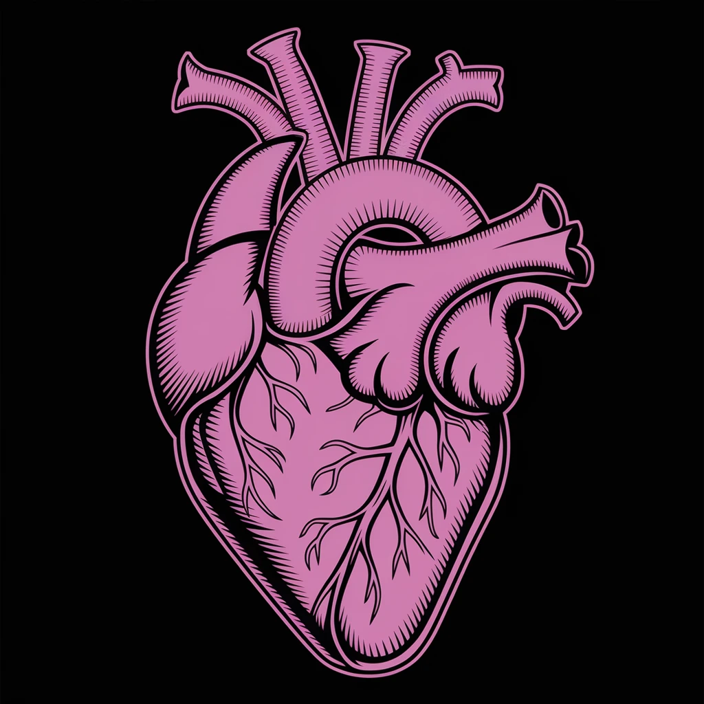 gothic heart with a silver cross emoji