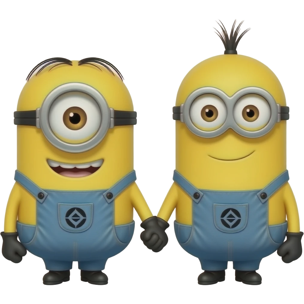 Minions holding hands emoji