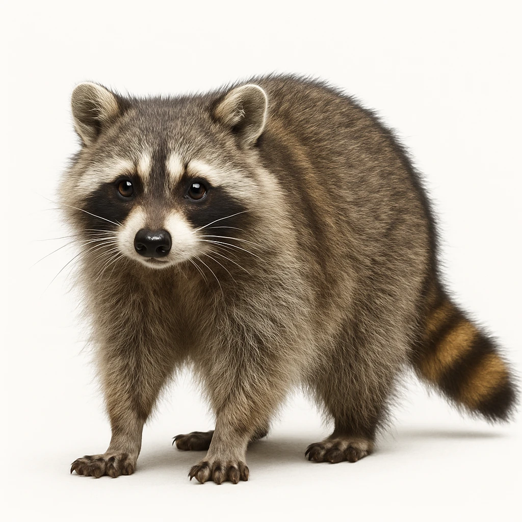 raccoon white background emoji