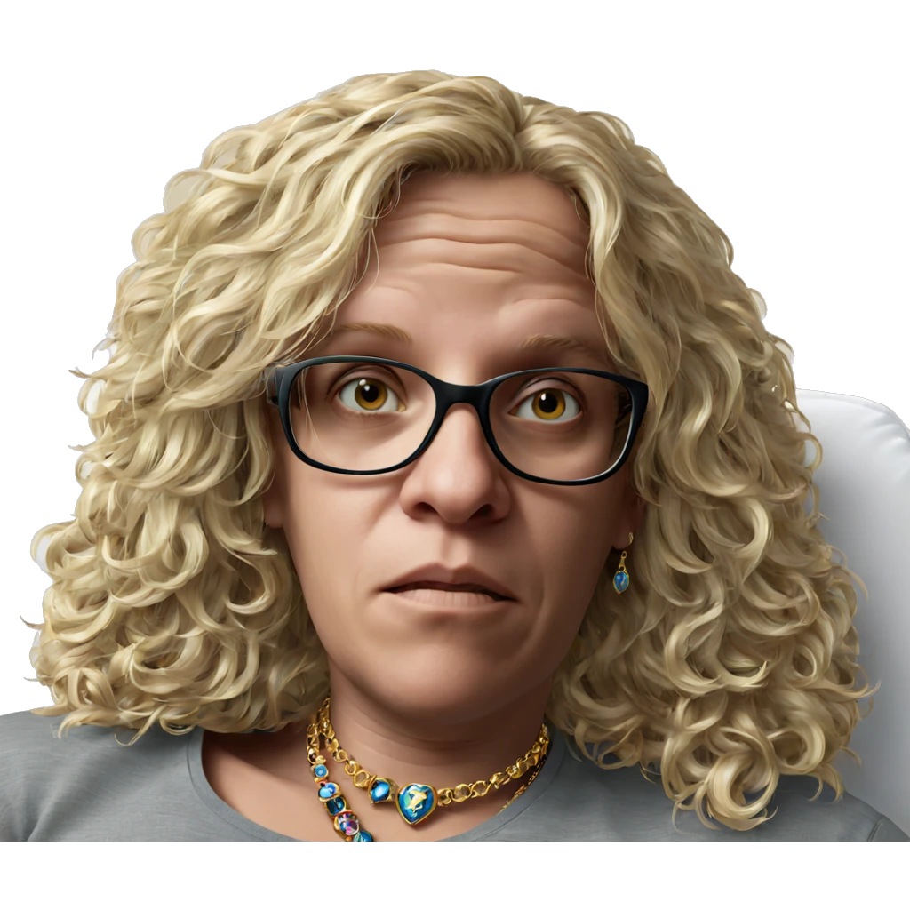 blonde boy portrait with jewelry emoji