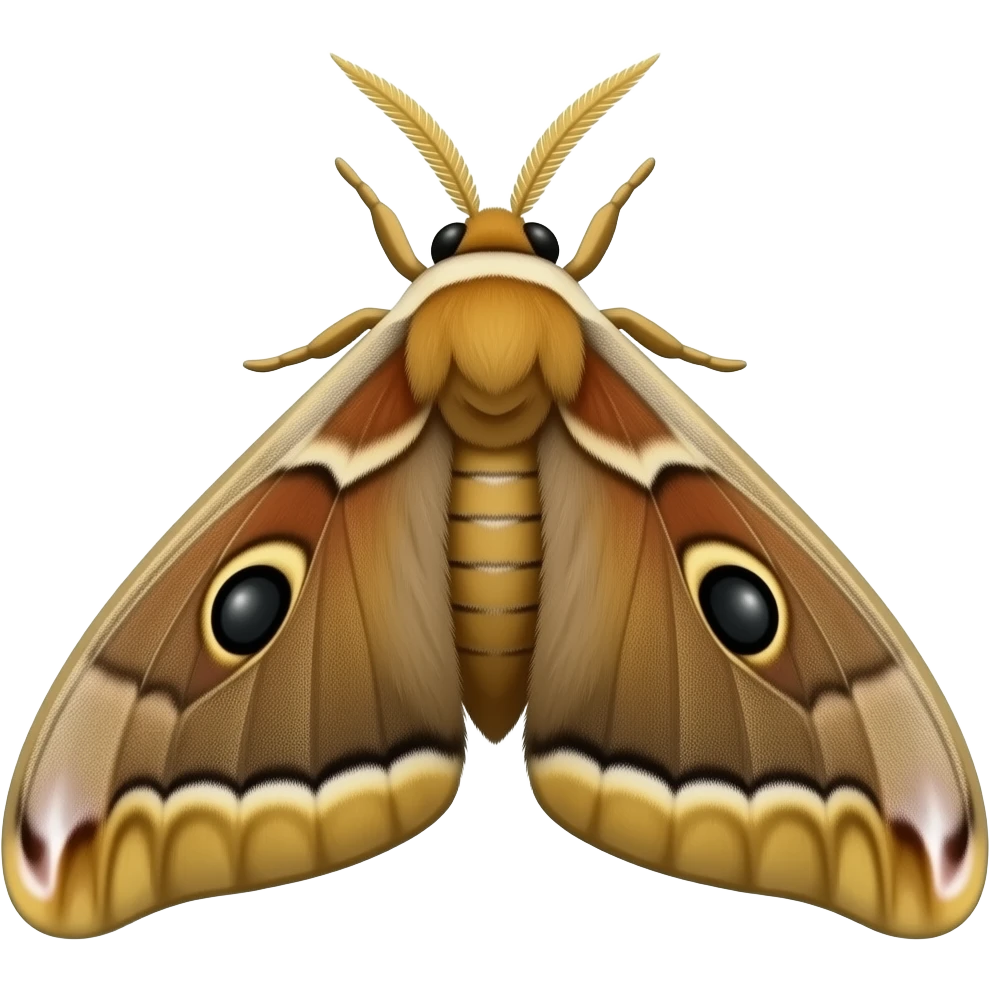 giant moth with red clusters and yellow tendrils top view emoji
