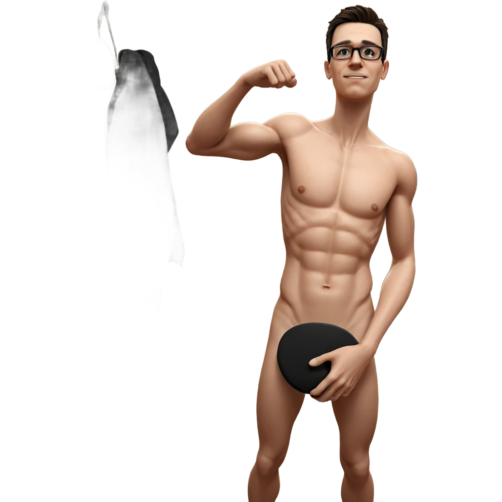 indoor nude boy with glasses emoji