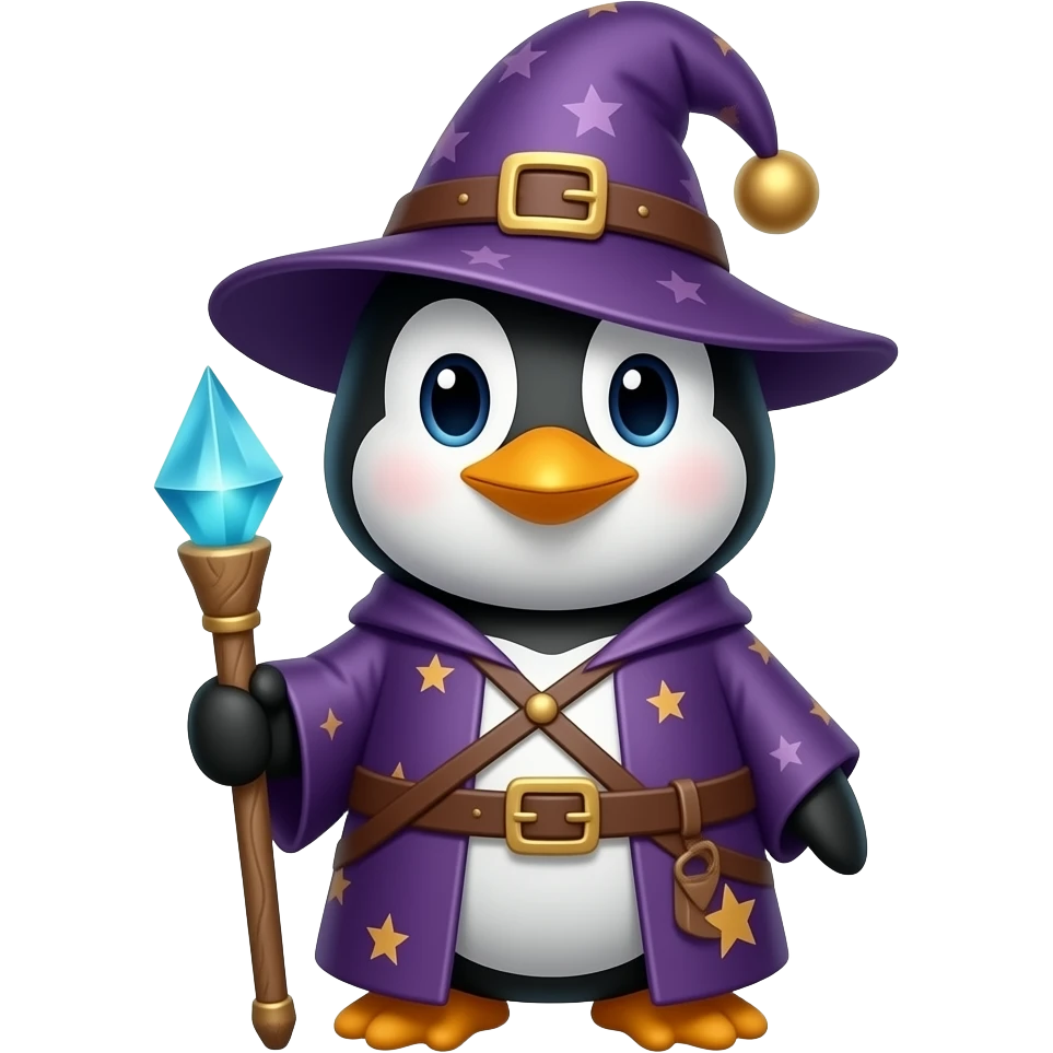 Penguin Wizard emoji