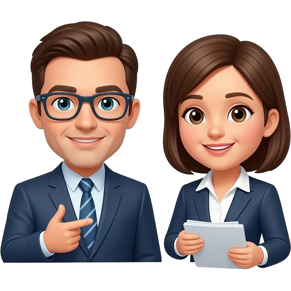 two accountants talking emoji