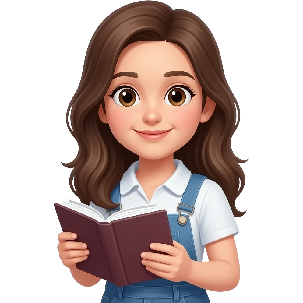 chica con un diario emoji