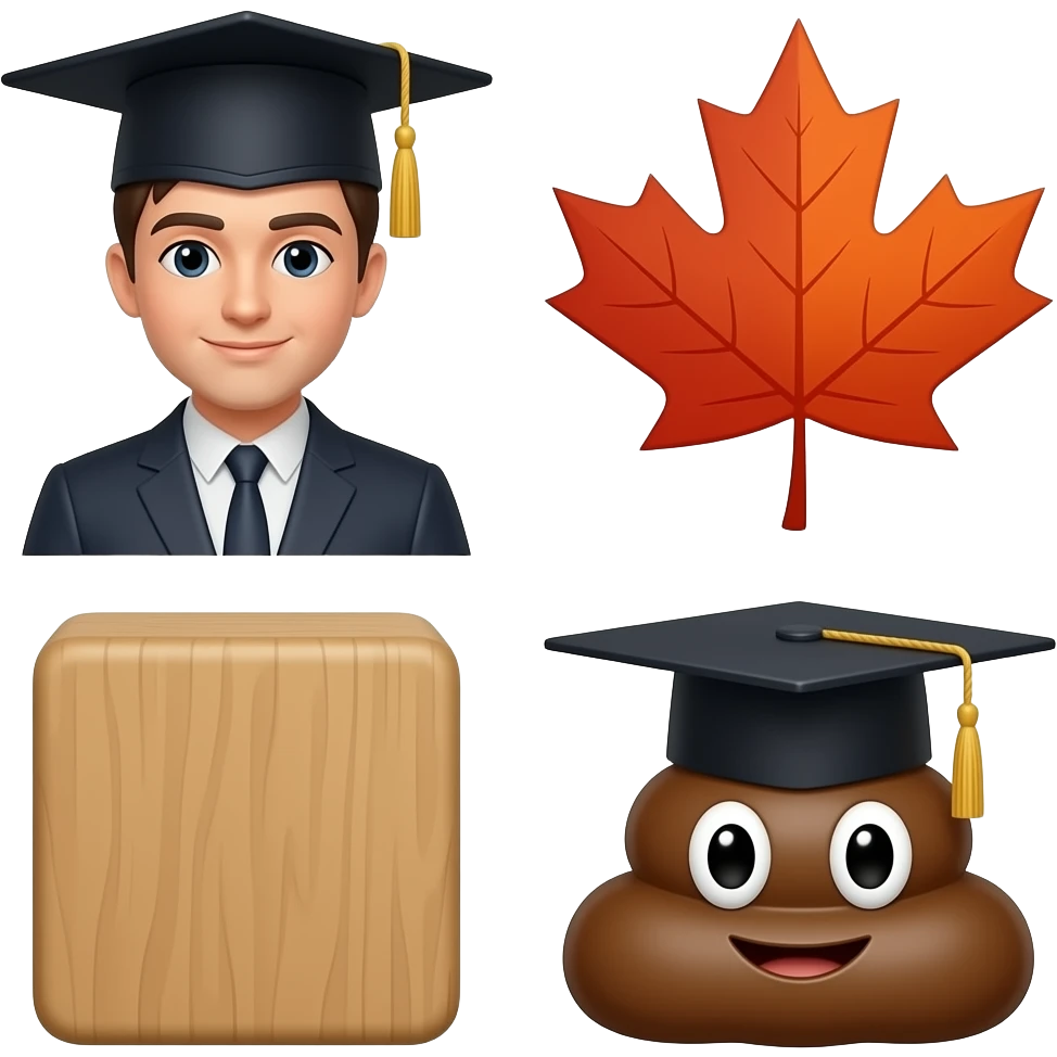 🍰🎓🧍🍁🎓🧍🪵🧍🎓💩🧍🎓 can you learn ABC d e fs emoji