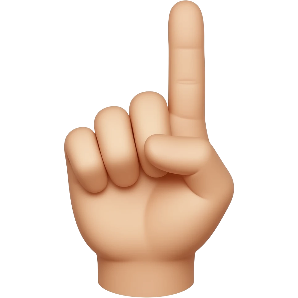As mãos tipo esse emoji "👆🏼" emoji