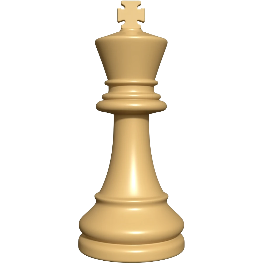 Tall 3d tan chess piece iOS emoji
