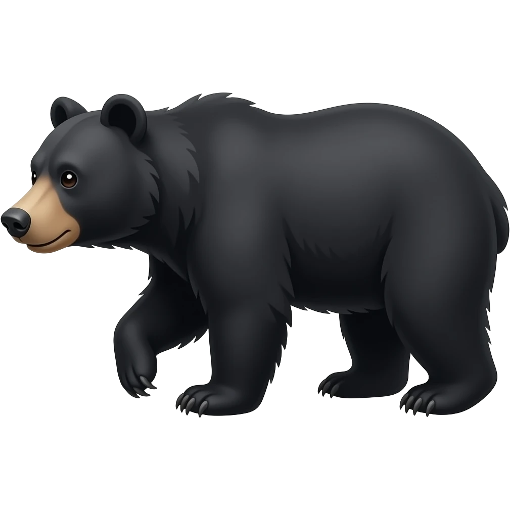 Black bear emoji. emoji