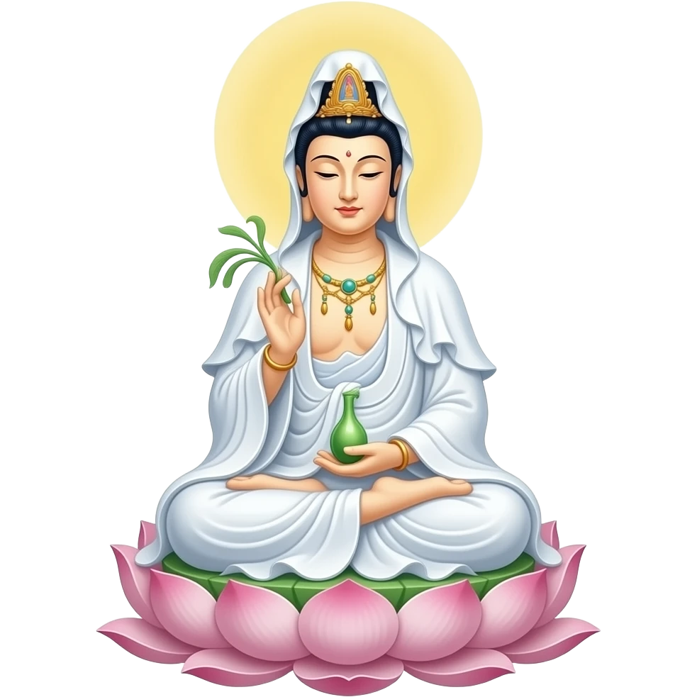 Seated kuan yin emoji