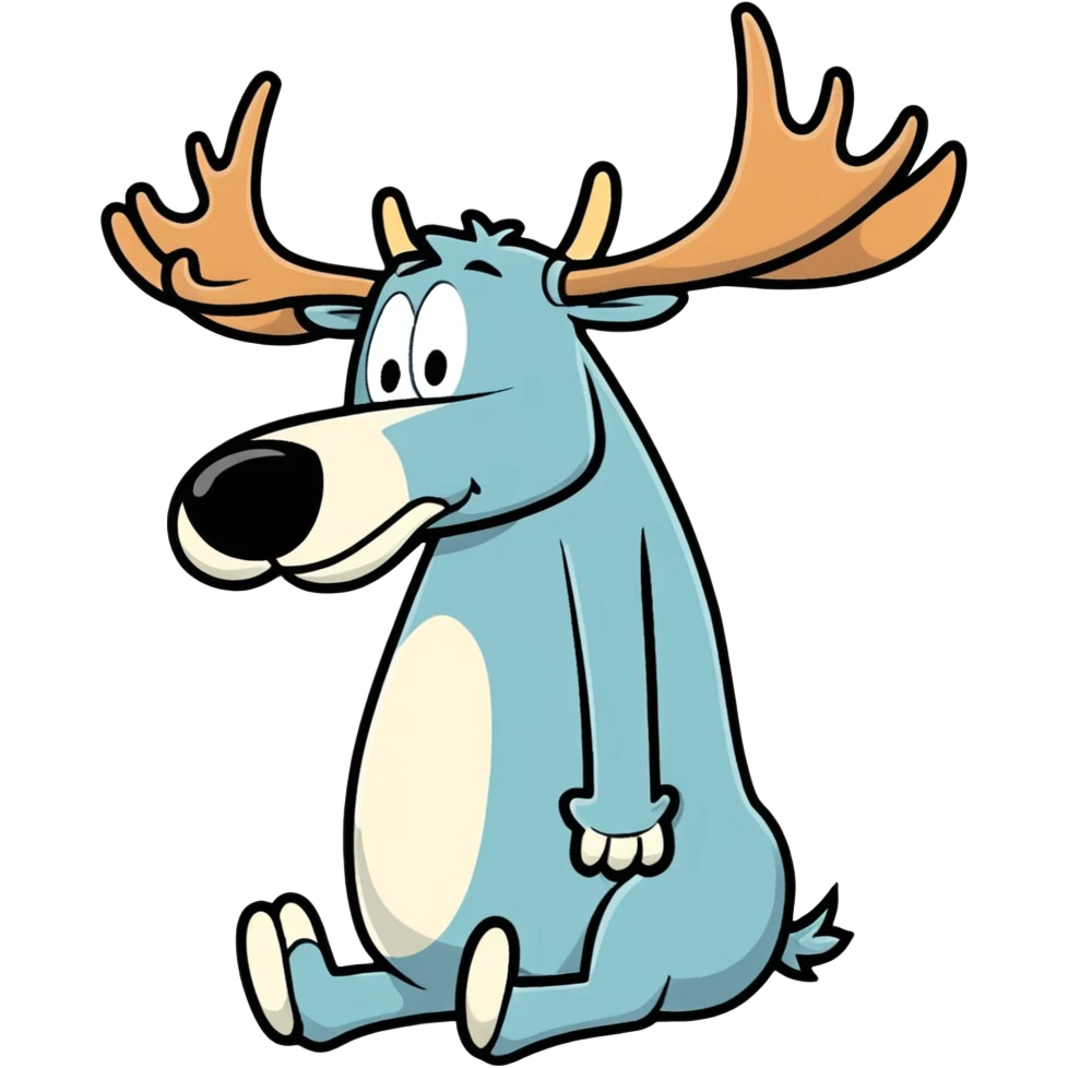 Rocky and bullwinkle as alcoholics emoji