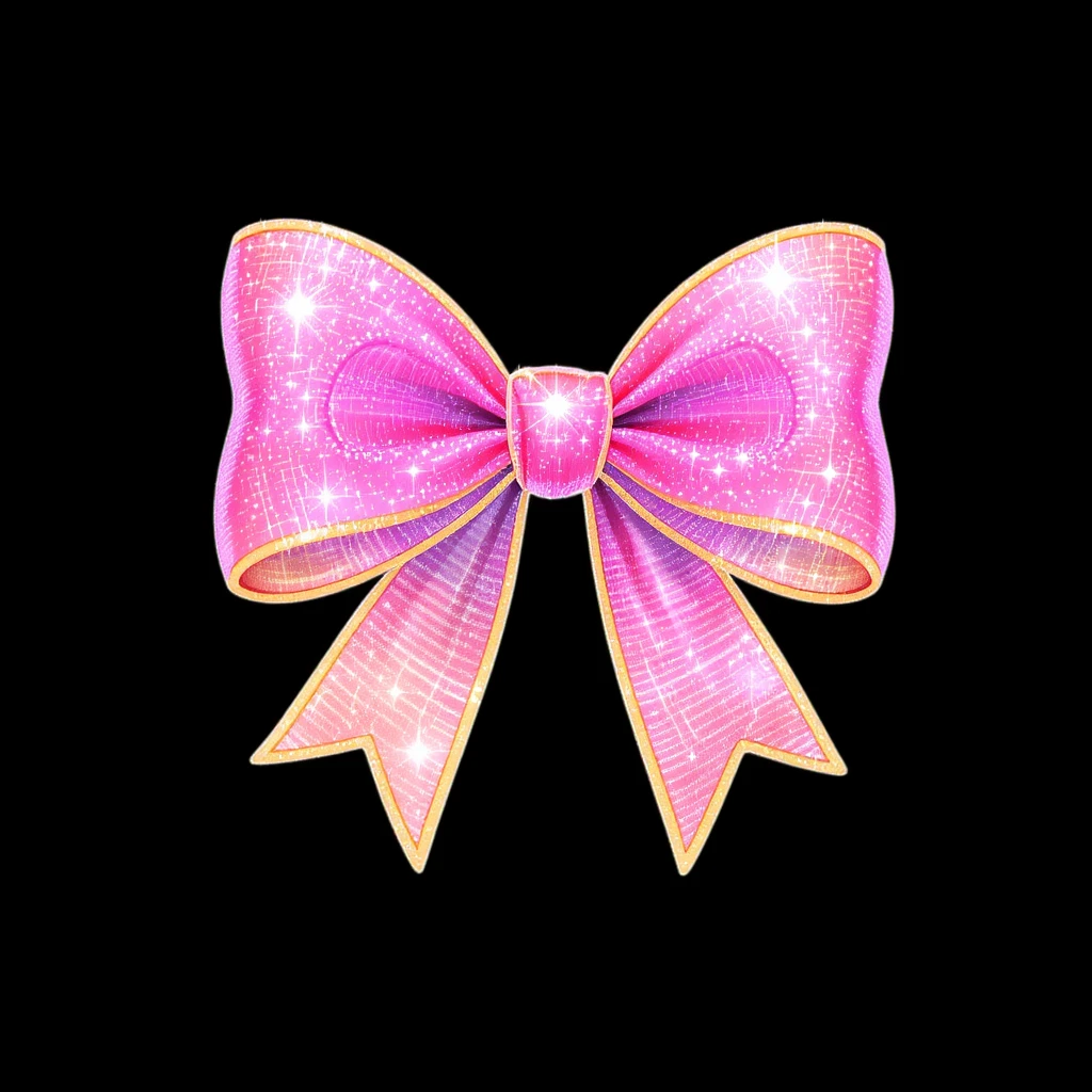 bow emoji, cute and shiny, with a gradient effect, no background emoji