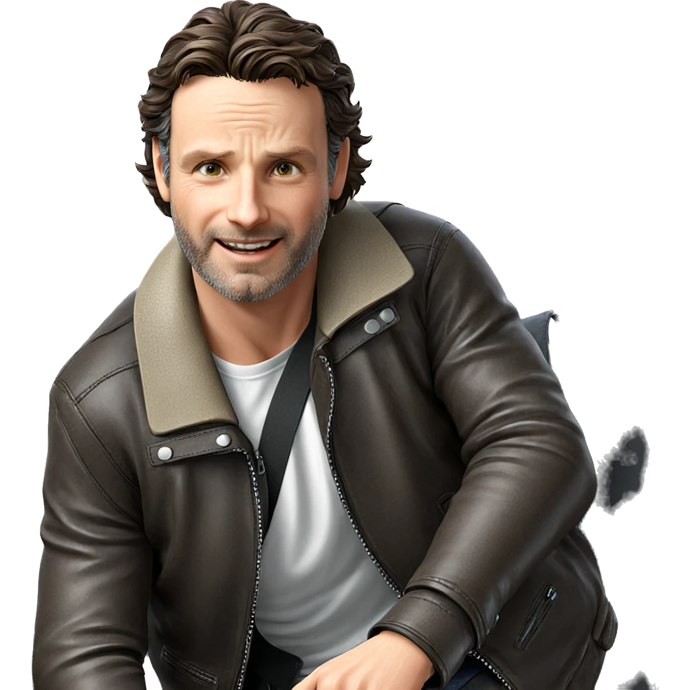 smiling boy in leather jacket emoji